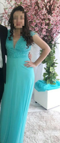 vestido de festa madrinha azul tiffany