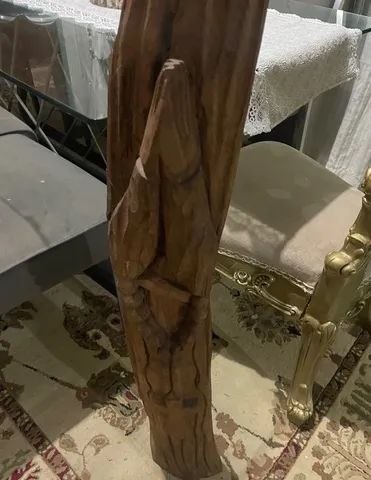 OBRA: NOSSA SENHORA   Escultura em madeira representando "NOSSA SENHORA? - 95 cm.  - Foto 3