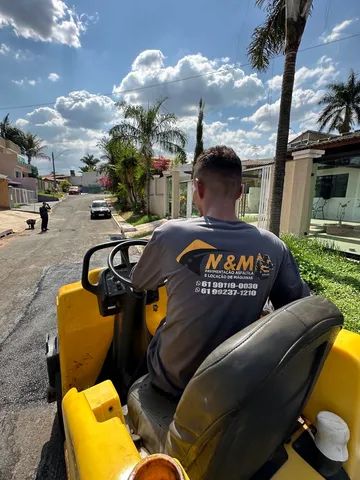 Asfalto quente, quebra-molas, terraplenagem, calçada e meio fio, serviços em geral