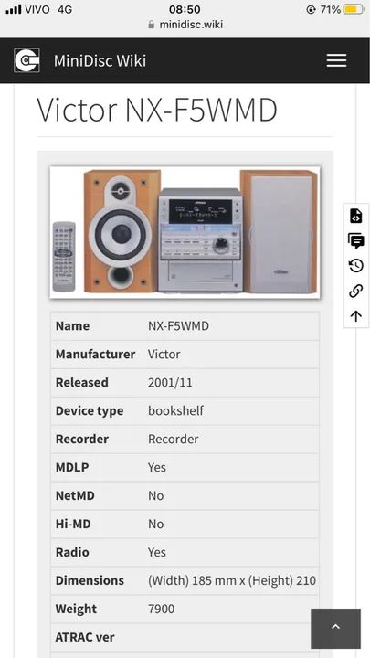 Victor NX-F5WMD - Mini System de Som com MDLP - Foto 2