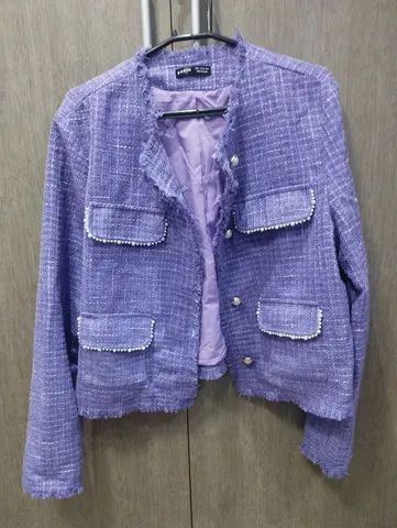 Casaquinho/blazer roxo shein