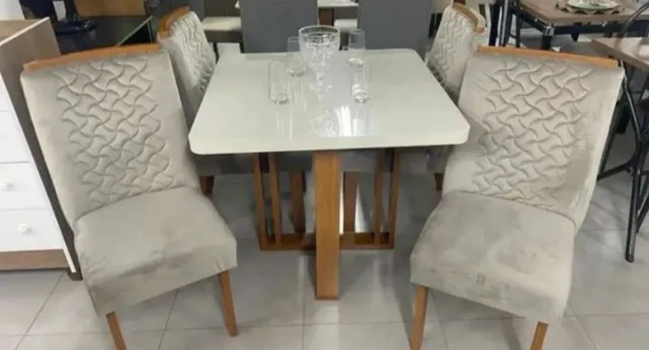 Mesa de jantar 4 lugares 90x90 MDF ( Pronta entrega ) - Foto 2