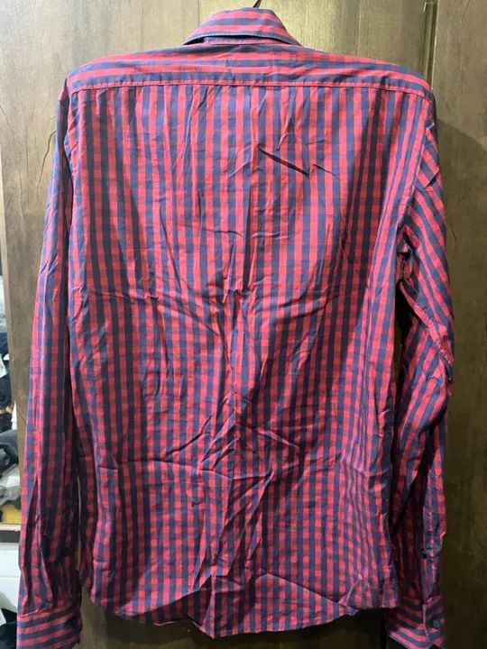Camisa ZARA Xadrez Super Slim  - Foto 3
