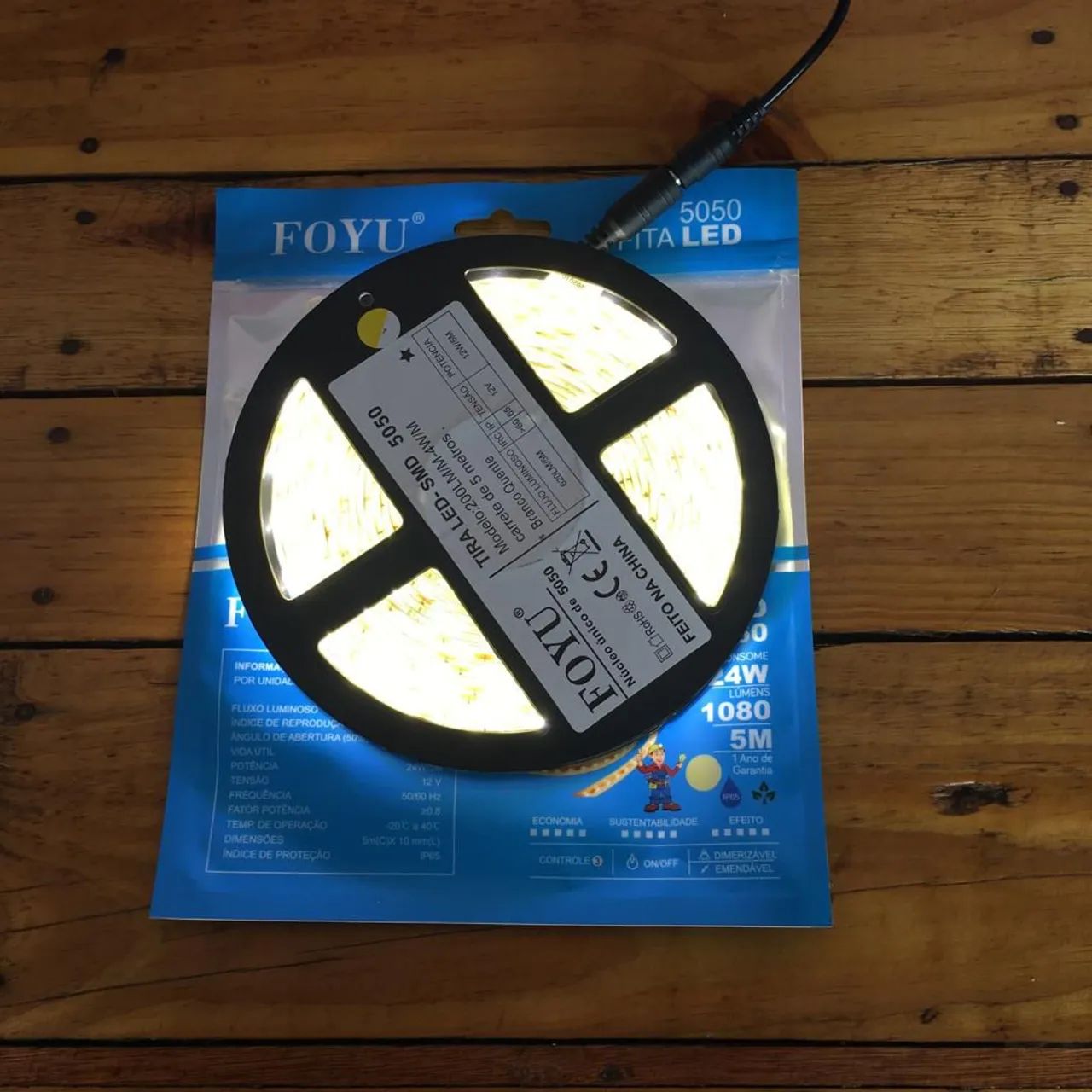 Fita Led Branca Quente 5m $82 - Foto 4