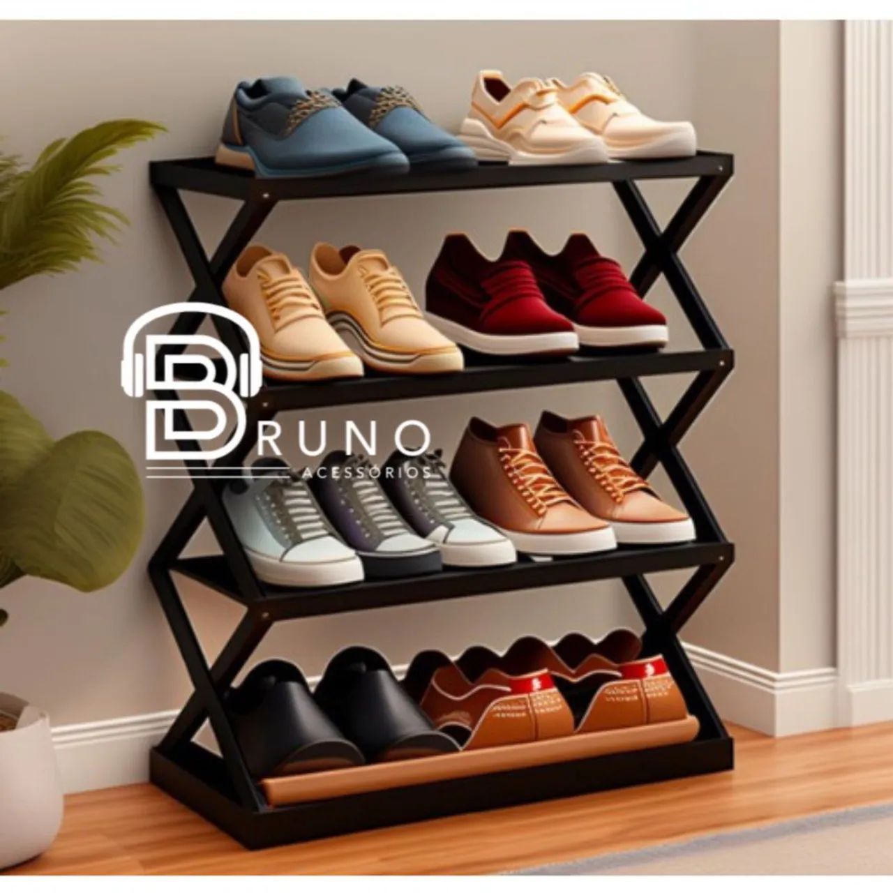 Sapateira multiuso 8 pares desmontável