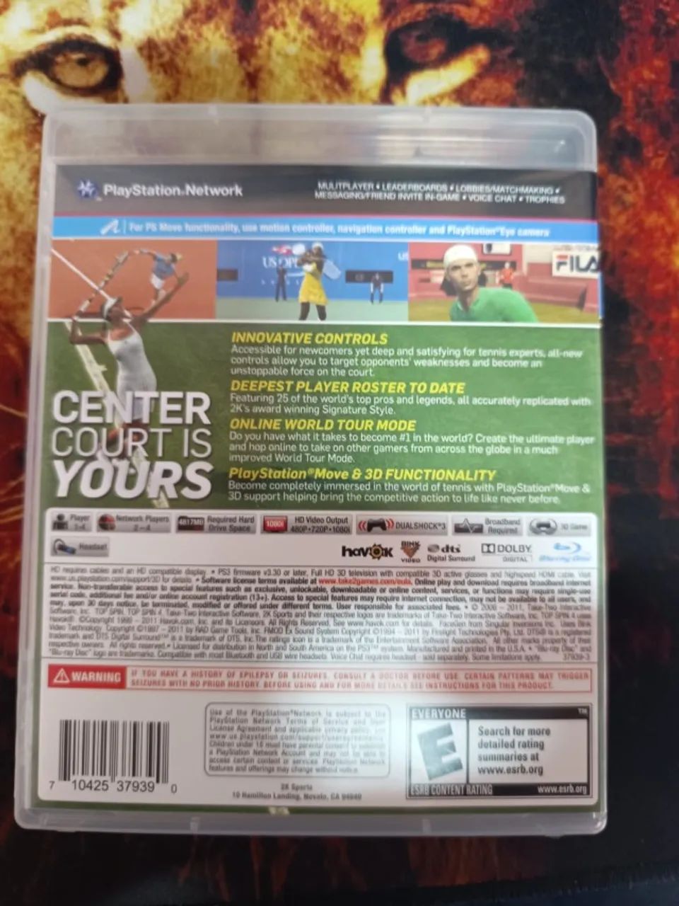 Jogo Top Spin 4 Standard Edition Ps3 Físico Seminovo - Foto 3