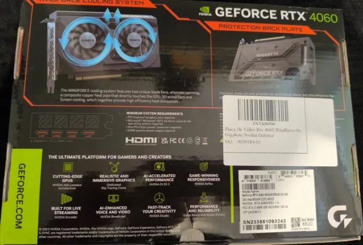 Geforce RTX 4060 Gigabyte.  - Foto 4
