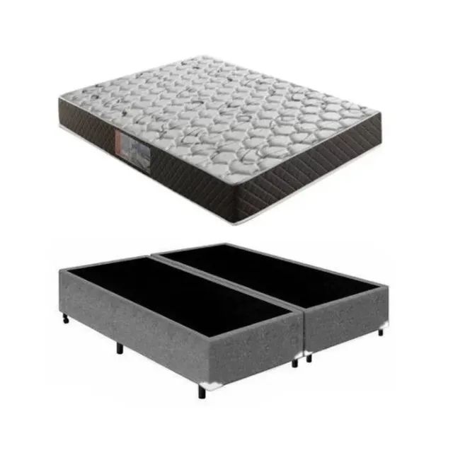 Colchão D33 e box bipartido casal / Queen size