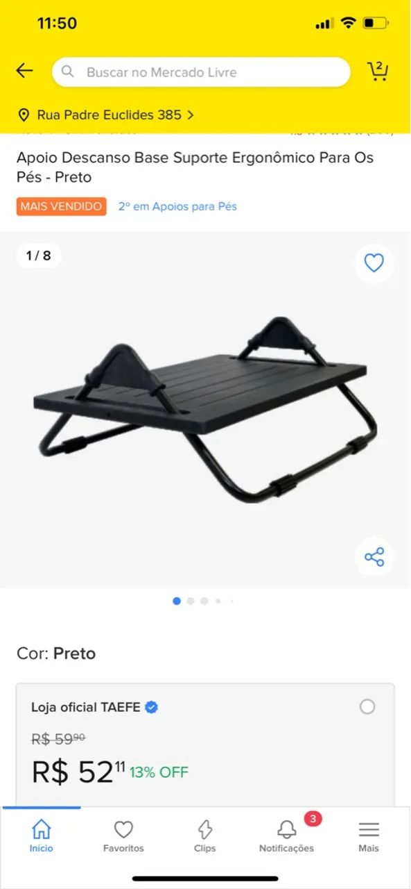 Apoio para os pés marca Multivisão 