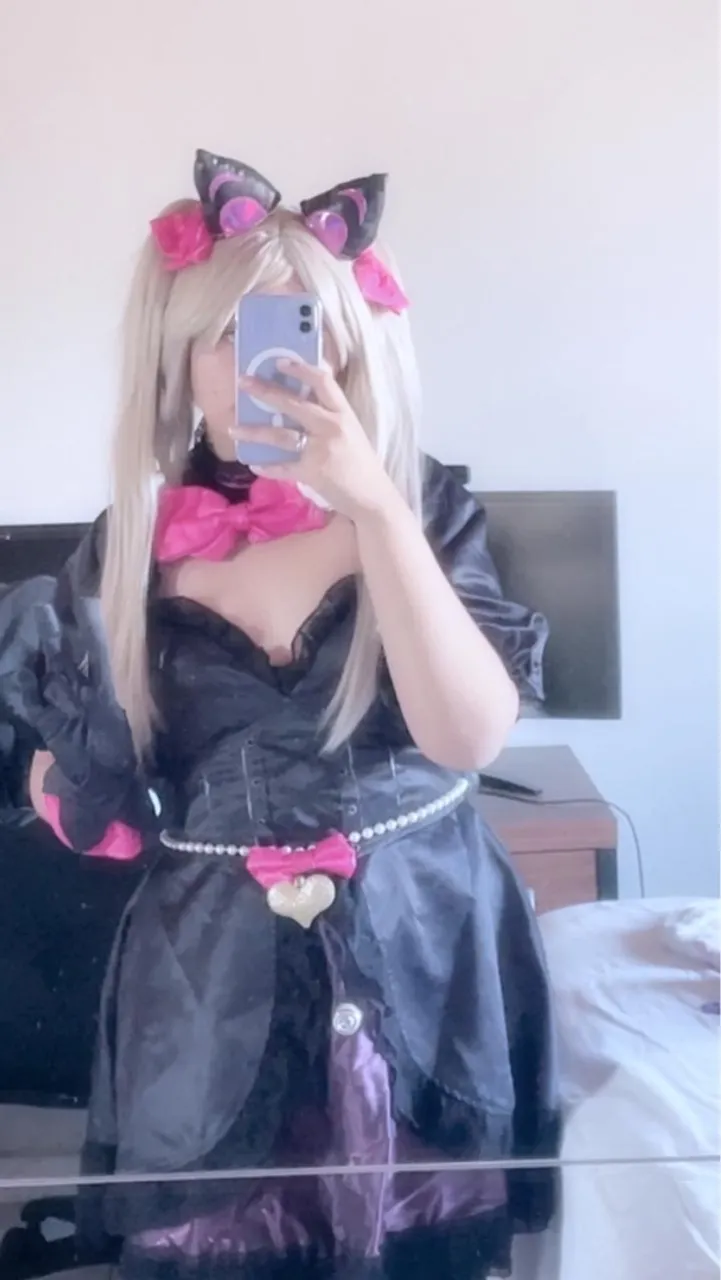 Cosplay D.Va Black Cat Overwatch