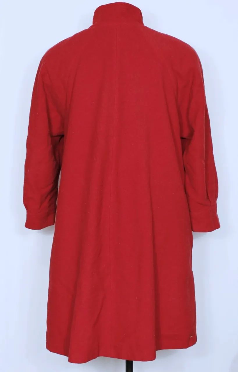 Casaco sobretudo feminino 7/8 vermelho plus size gestante vintage