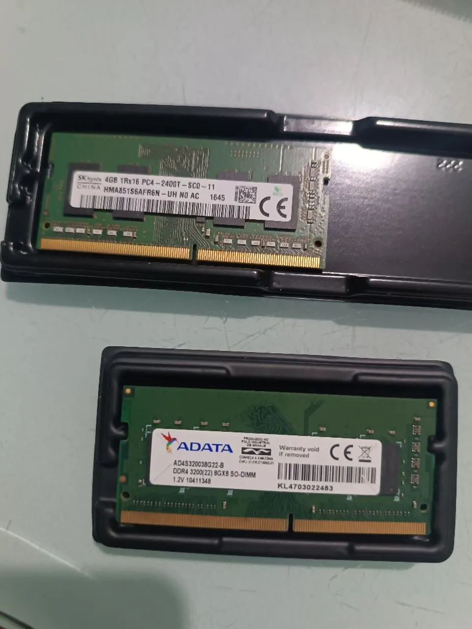 Memória RAM DDR4 4GB,8GB 2400, 3200MHz SO-DIMM, 2 DDR3 2GB cada