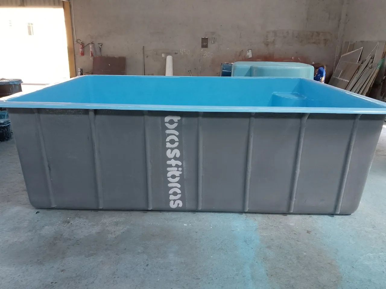 Piscina fibra 3.75x2.75x1.15 Brasfibras ® casco e equipamentos  - Foto 4