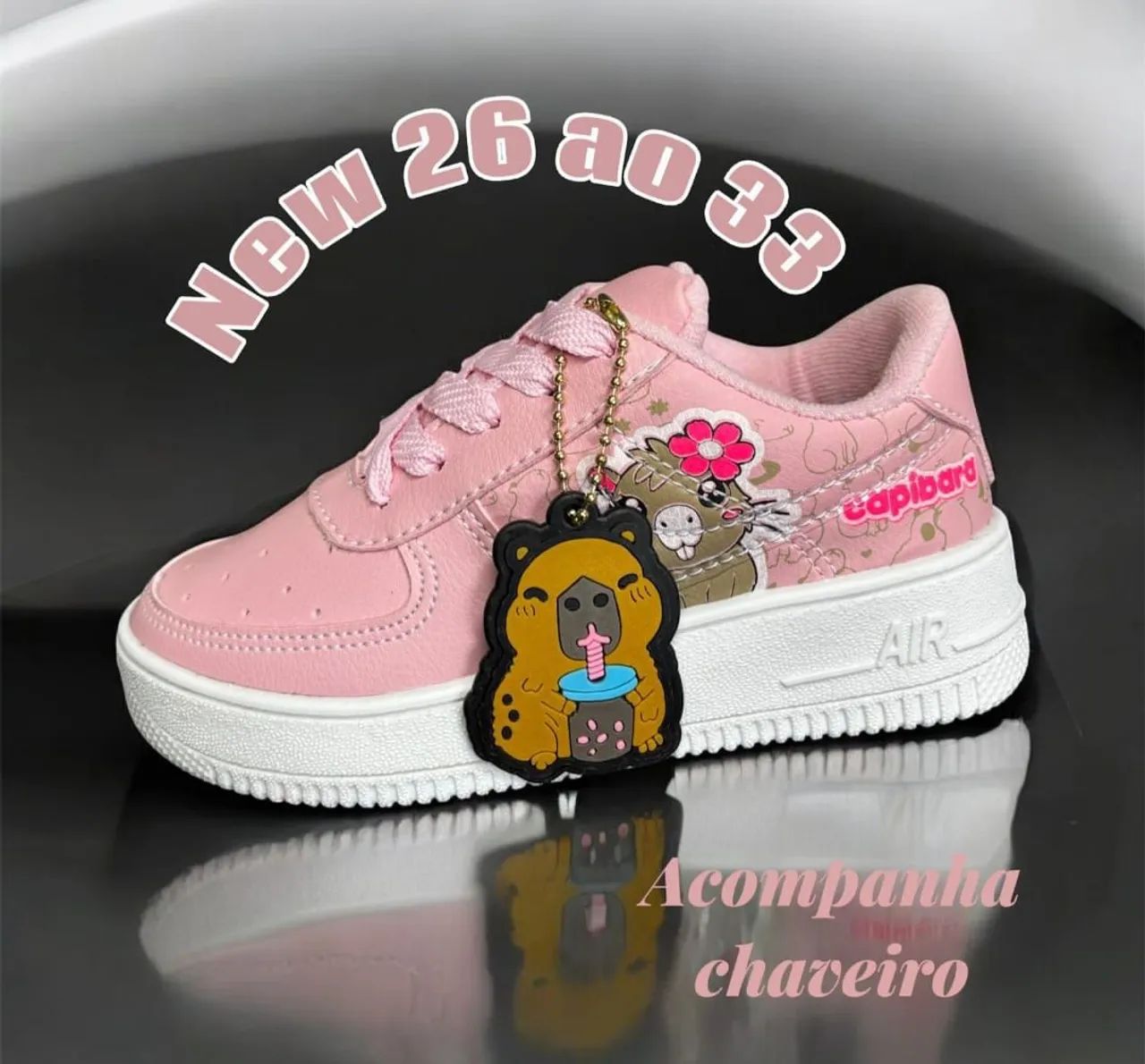 Tênis Infantil Capivara com Chaveiro - Novo! - Foto 2