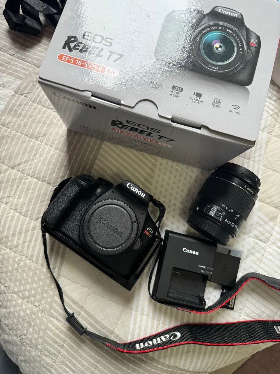 Canon T7 + Cartão 512GB Silver Plus + Acessórios - Quase Nova! - Foto 6