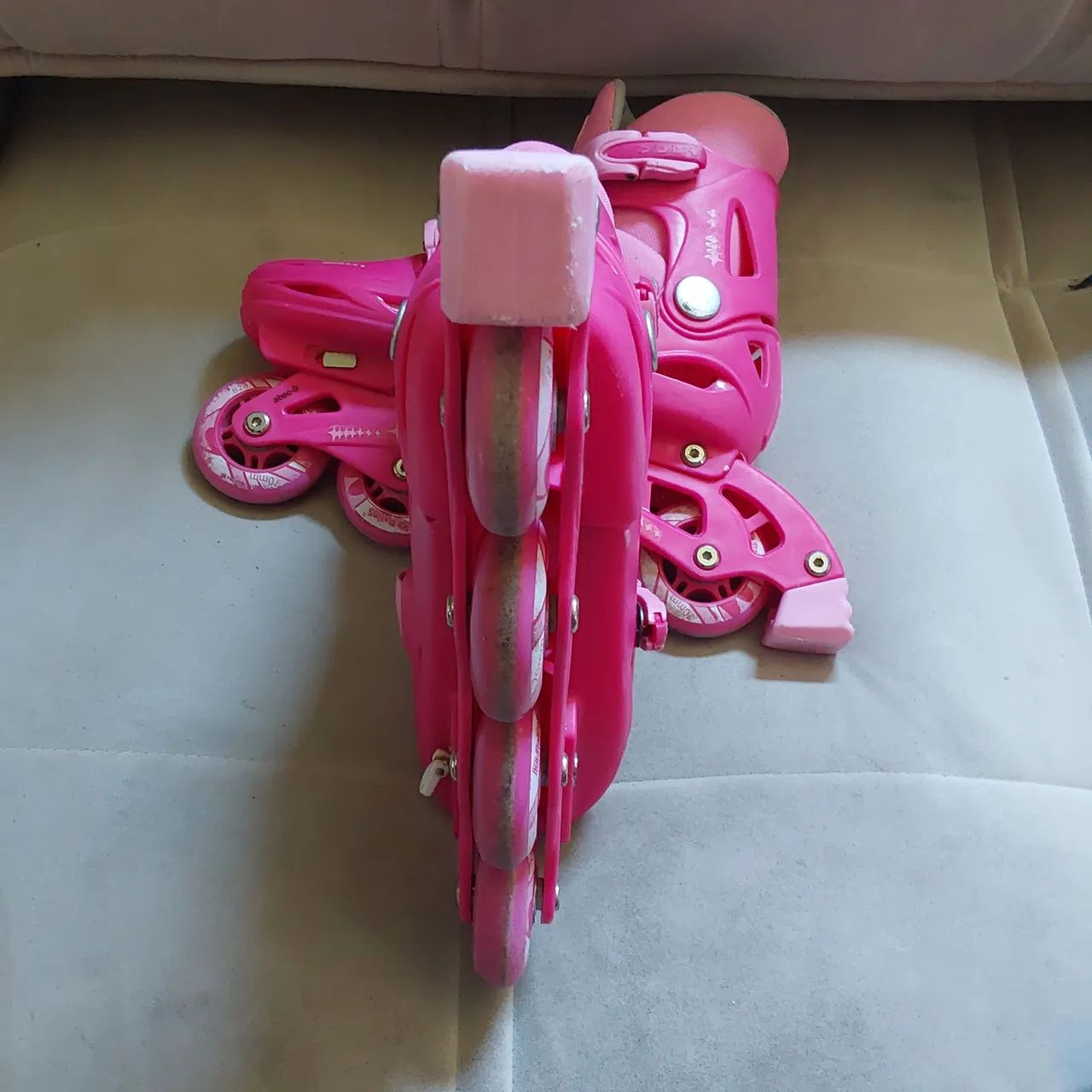 Patins marca Kit Patins Rosa 35 ao 38 - Foto 4