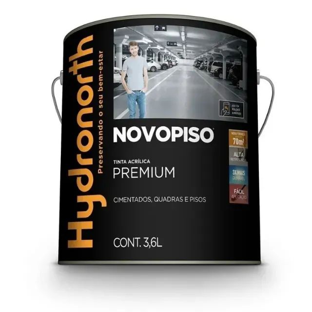 Hydronorth Super Novopiso Premium 3,6l Cor Cinza Chumbo