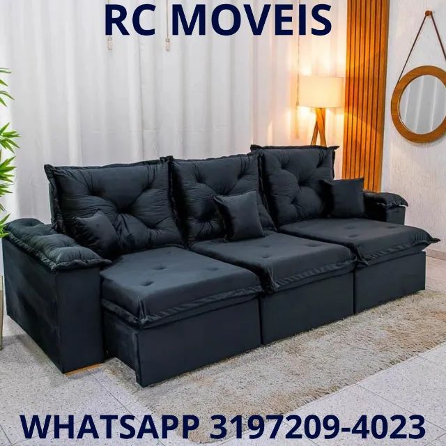 Sofá Londres 3 Módulos Retrátil e Reclinável - Conforto e Sofisticação