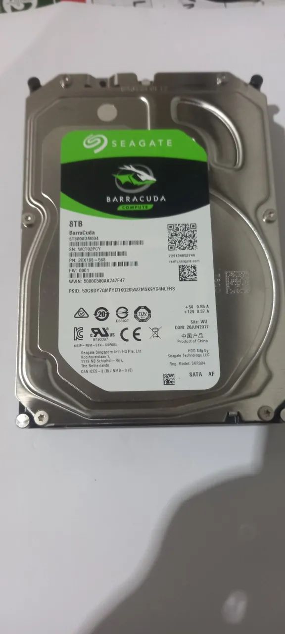 HD De 8TB Seagate Novissimo Pode Vê Fotos