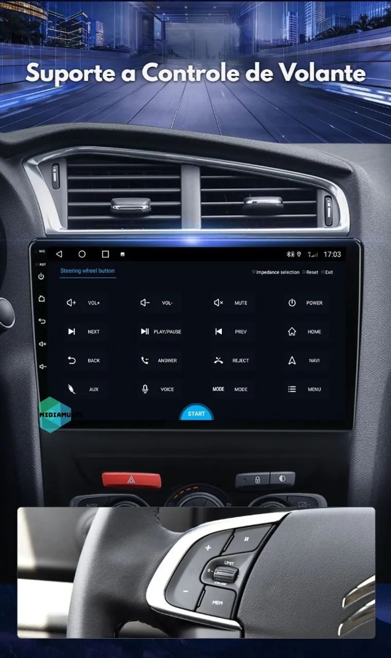 Multimídia Citroen C4 Lounge 2014-2018 1+16gb - Foto 3