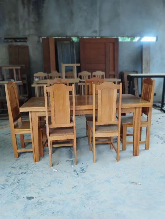 Conjunto de mesa de jantar com 6 cadeiras  - Foto 5