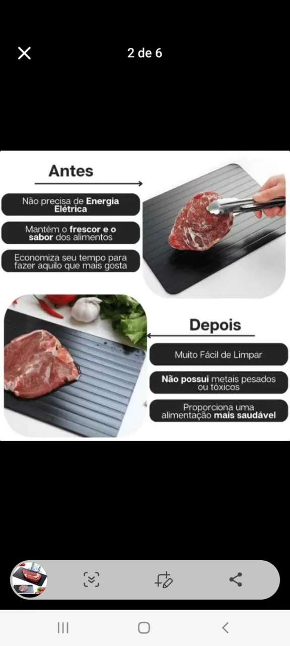 Tábua de descongelamento inteligente nova.