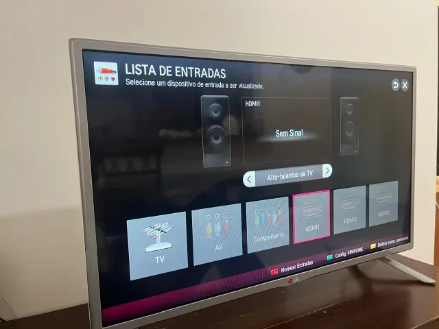 Smart TV 32" LG 32LB570B, Prata (Usado - Funcionando)