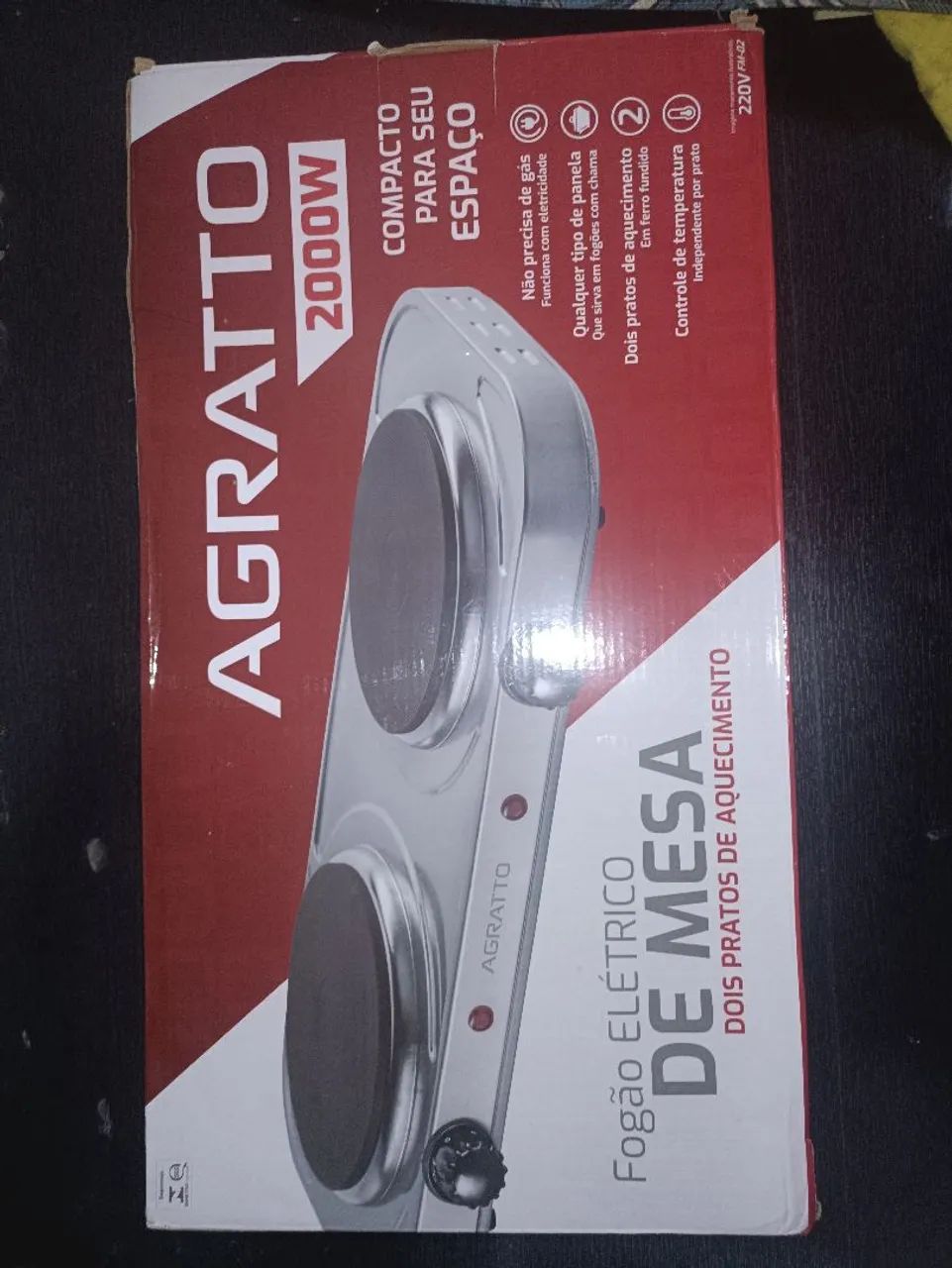 Fogão Elétrico de Mesa Agratto 2000W