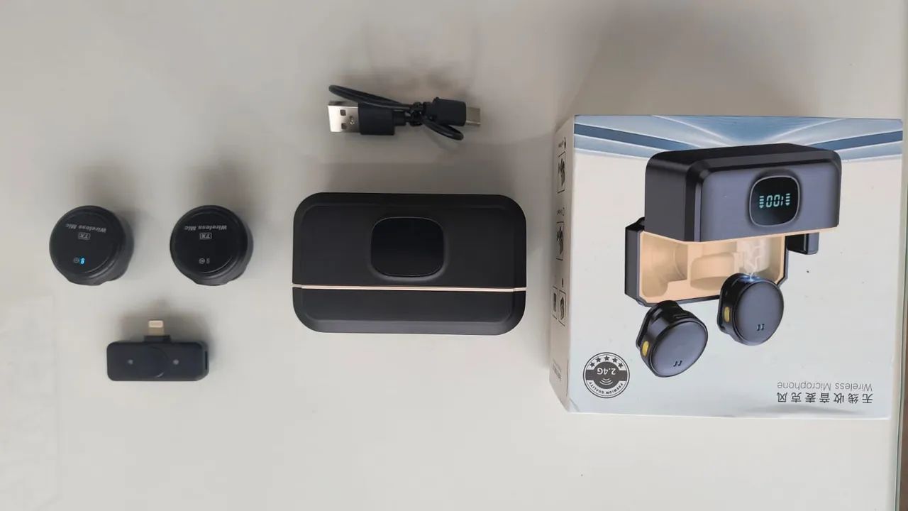 Microfone Sem Fio para Celular - Gravação de Áudio de Alta Qualidade