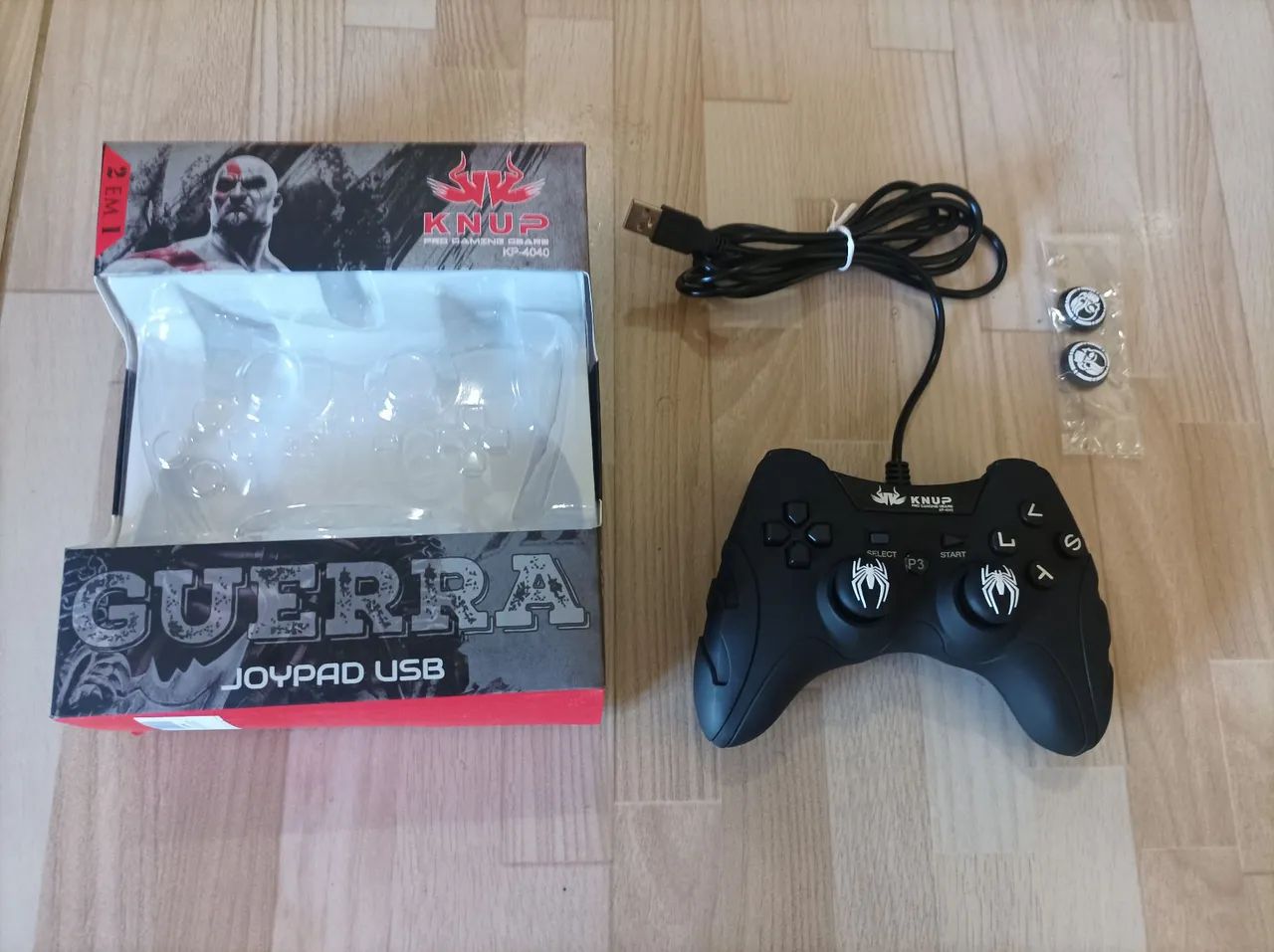 Controle USB PC Steam ps3 com grip