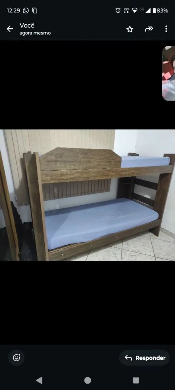 Beliche para Quarto de Solteiro Indy Cacau64520809561859123