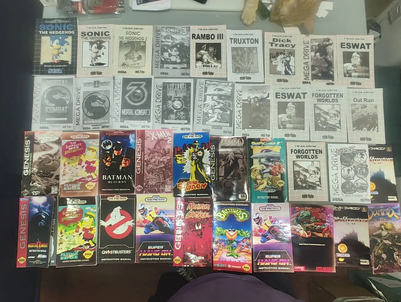 Manuais de Jogos para Mega Drive - Diversos Títulos