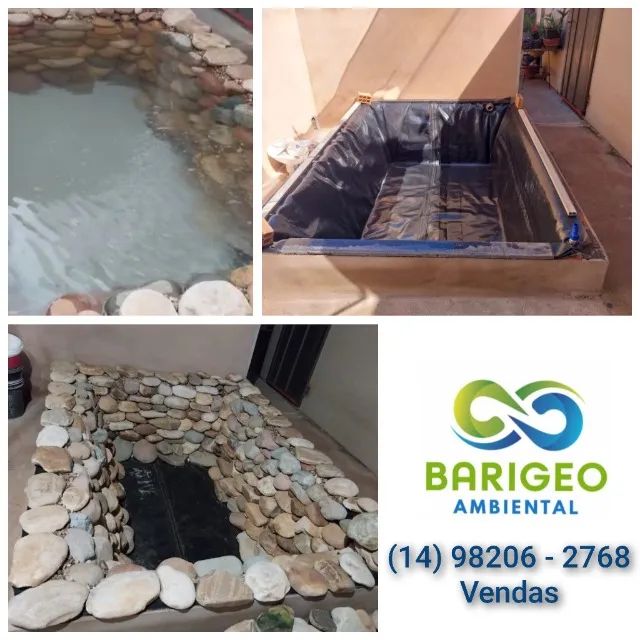 Manta PVC Geotêxtil 800 micras para impermeabilização de Lagos e Telhados Verdes 4 x 3 - Foto 5