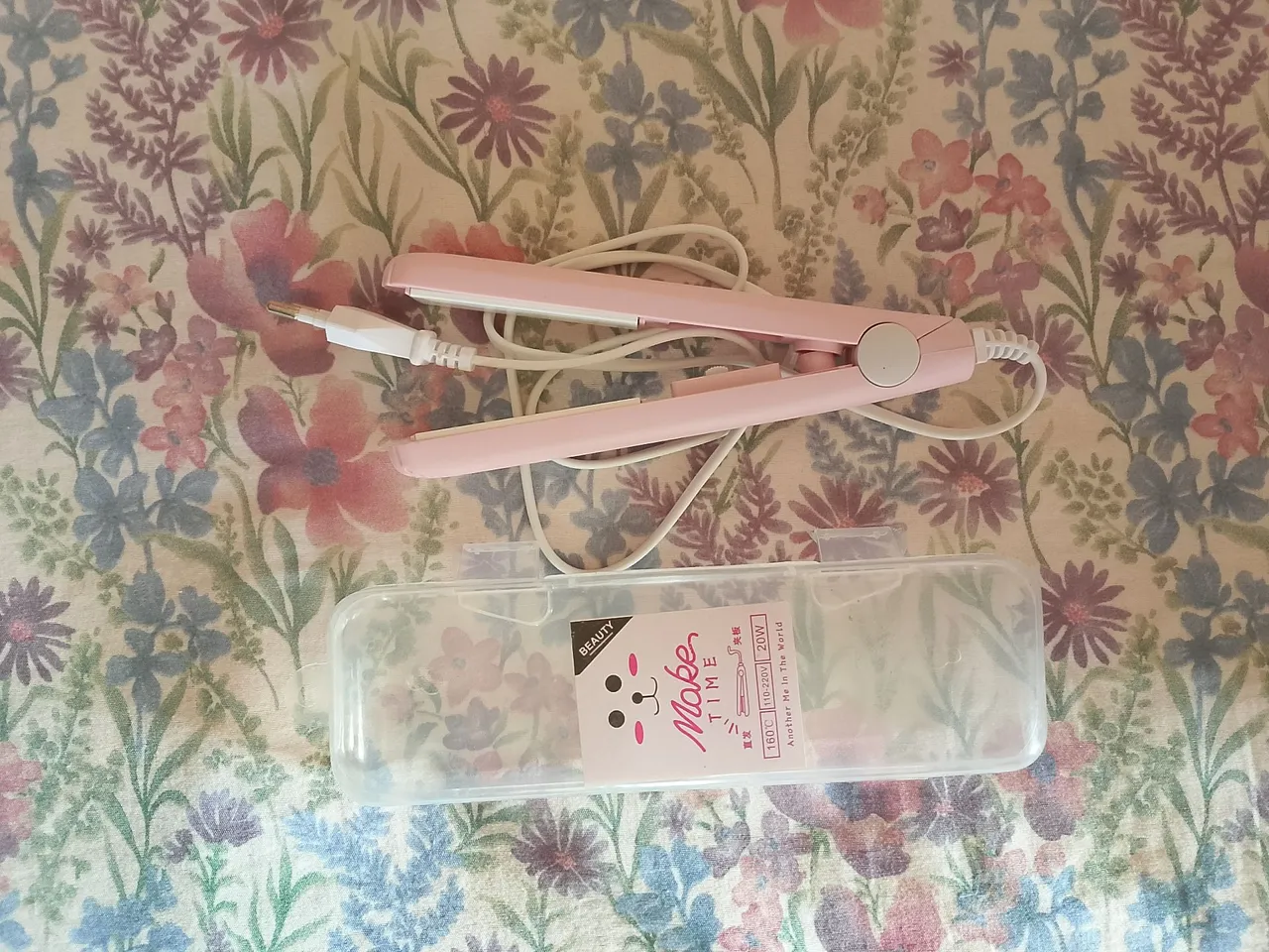 Prancha de Cabelo Make Time Rosa - Nova