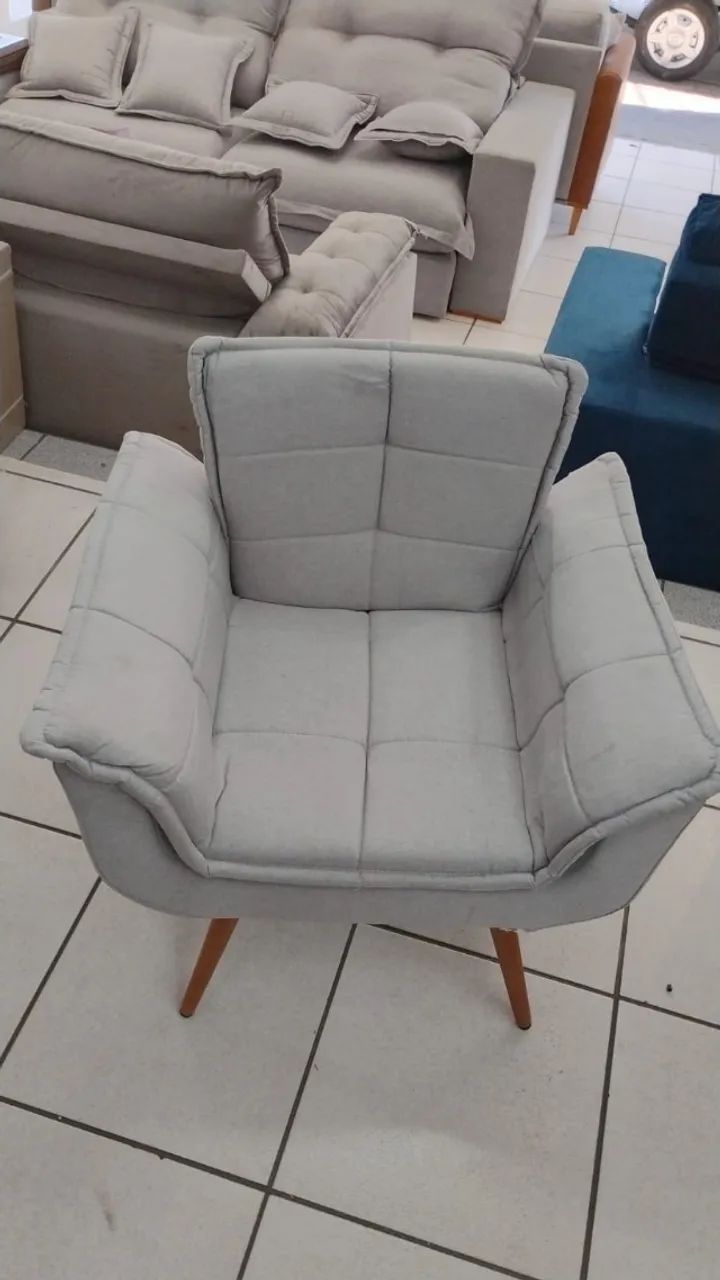 Poltrona Rafaela No Bege - Foto 2