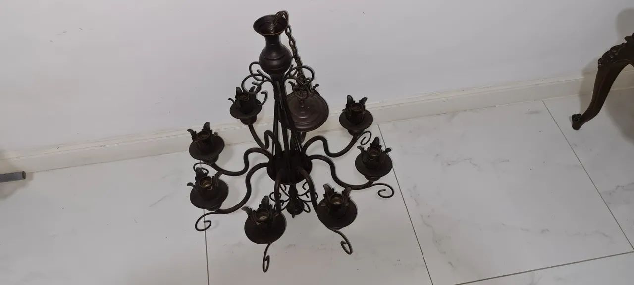 Maravilhoso lustre de metal comprado em Tiradentes MG - Foto 2