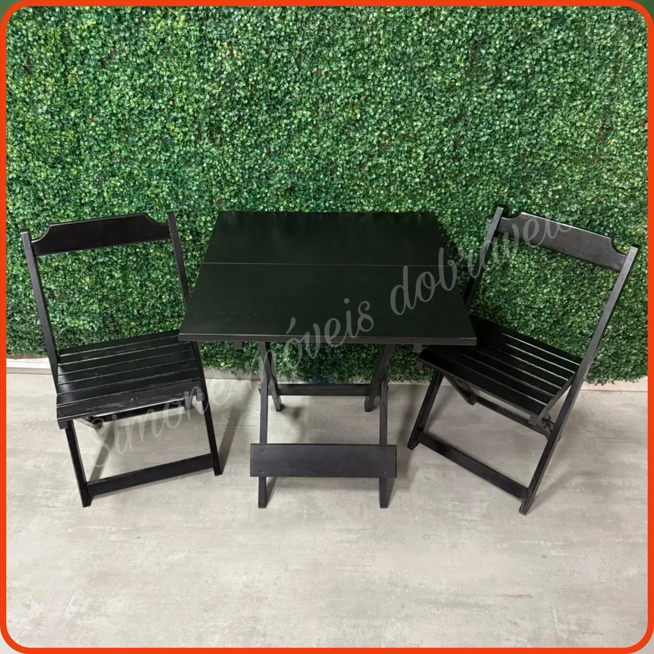 Conjunto Dobrável Madeira maciça  - Foto 2
