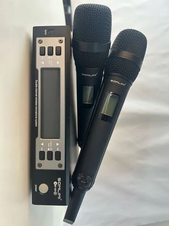 Microfone Sem Fio Duplo SOMLIMI - Foto 2