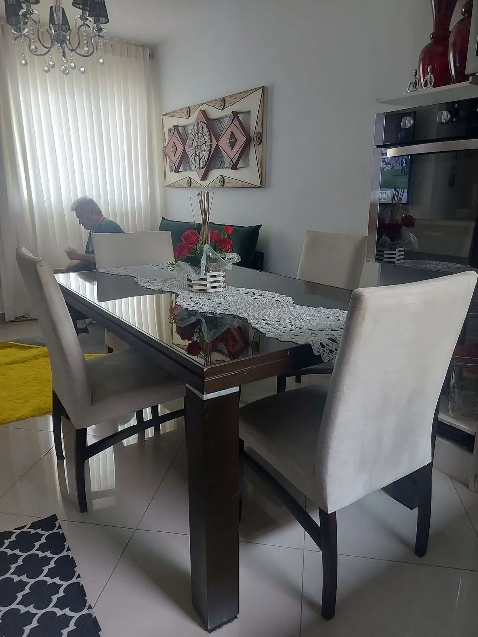 Mesa de Jantar Elegante com Cadeiras - Foto 2