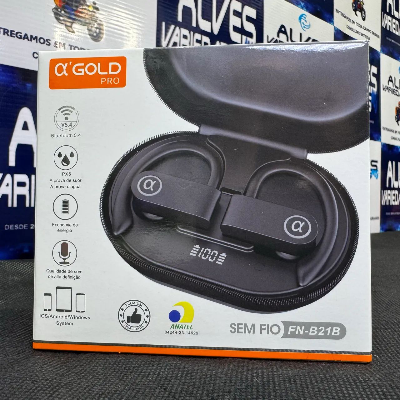 Fone de Ouvido Bluetooth Alta Qualidade a Prova d?água e Suor 