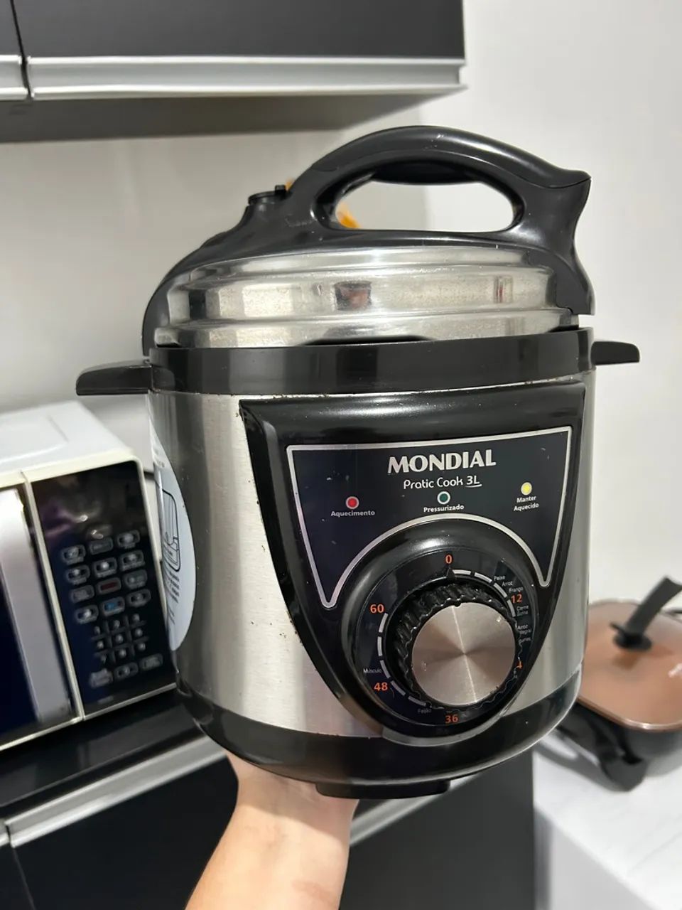 Panela de Pressão Elétrica Mondial Pratik Cook 3L - Foto 3