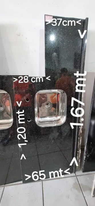 Pia cozinha pedra são Gabriel com recort - Foto 2