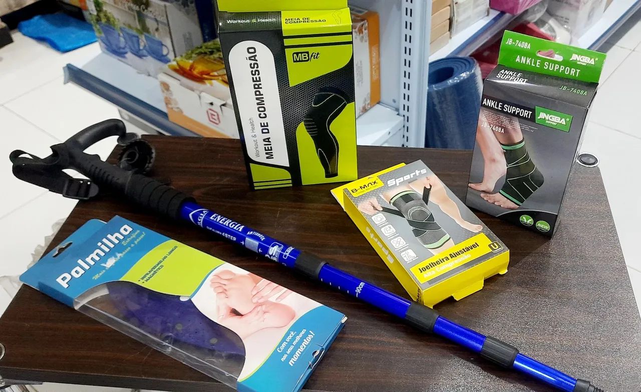 Kit de produtos para saúde e beleza bengala meia compressao