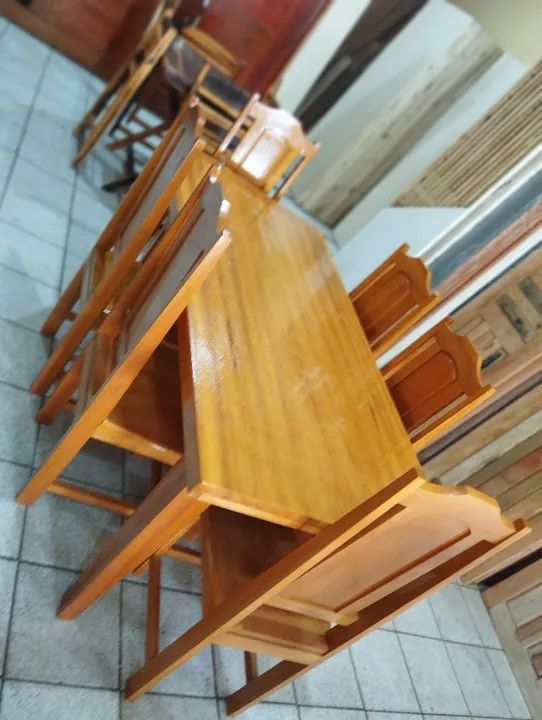 Conjunto de mesa de jantar com 6 cadeiras  - Foto 2