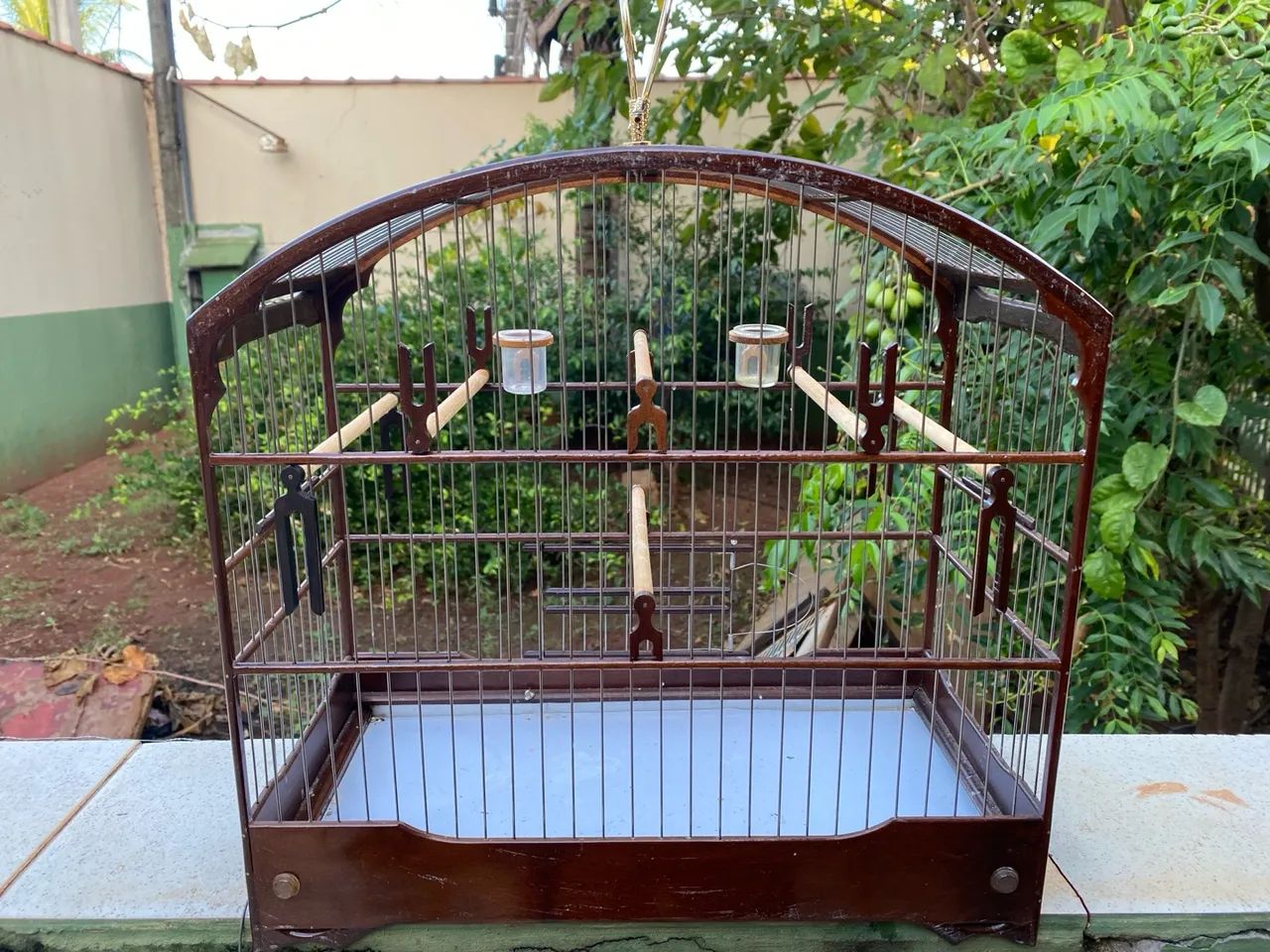 Gaiola coleiro Imbuia/Inox - Foto 2