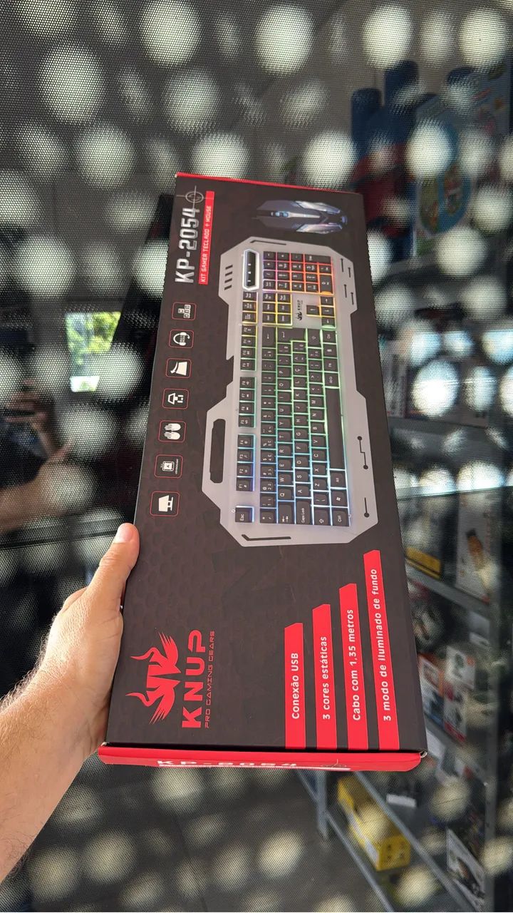 Kit gamer teclado reforçado metal com mouse USB  - Foto 2