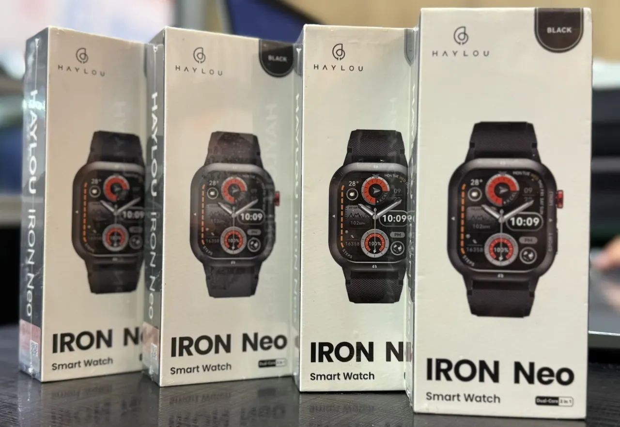 Haylou Iron Neo Lacrado PRATA E PRETO