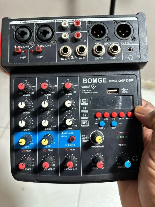 Mesa de Som 4 Canais Bomge BMG-04F DSP - Nova - Foto 2