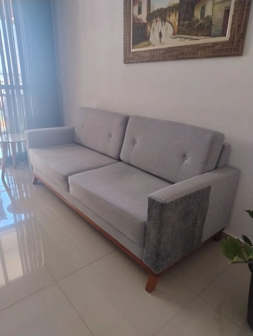 Sofá retrô cinza  - Foto 3