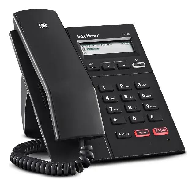 Telefone Intelbras IP TIP125i Display VIVA-VOZ